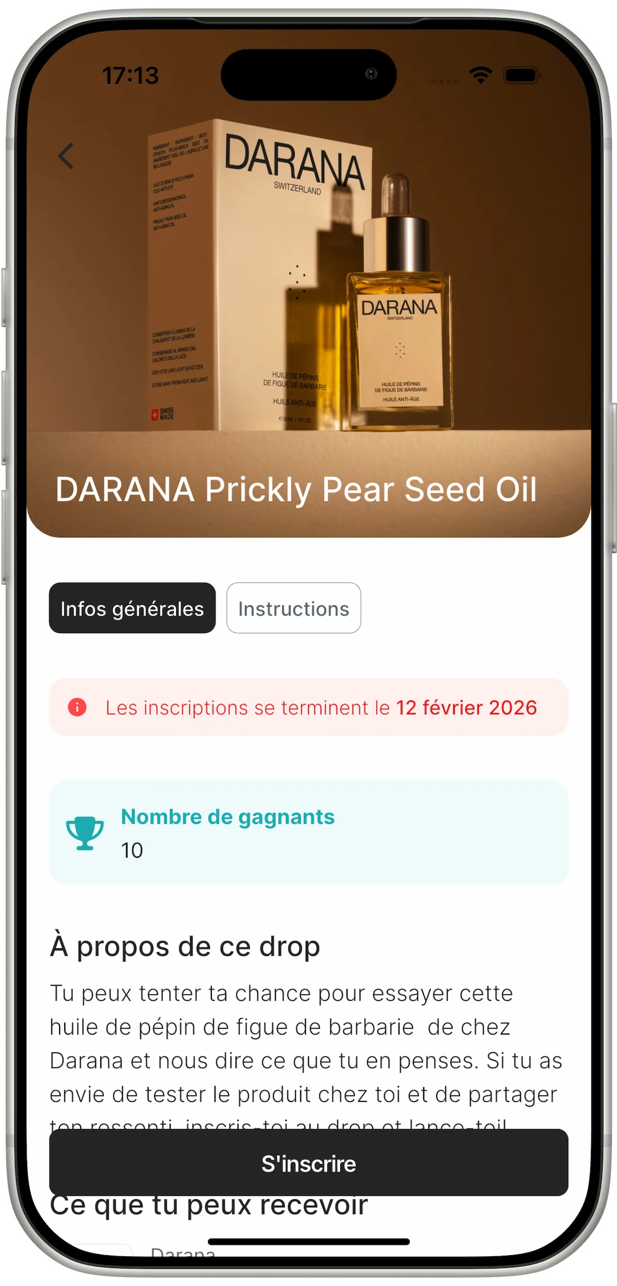 App TAVANNE - Découverte de produits beauté